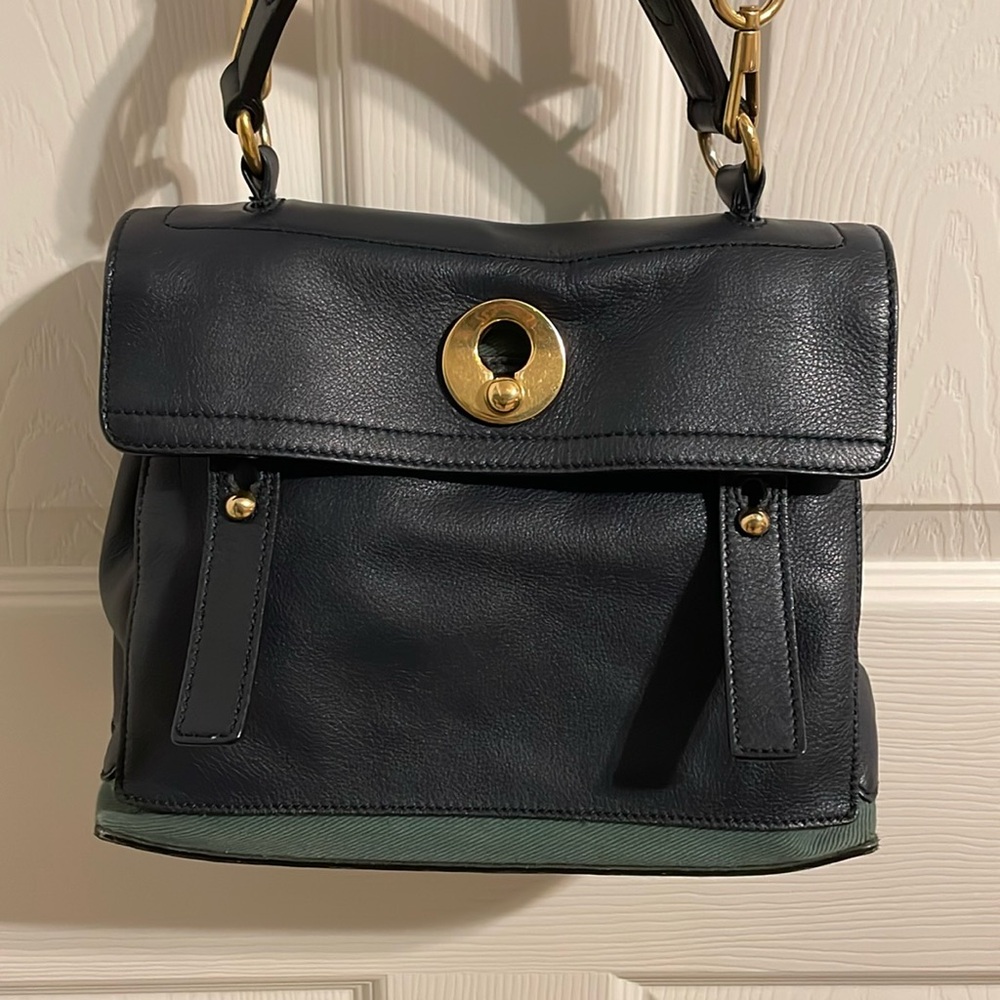 YSL CrossBody Leather and Canvas Bag